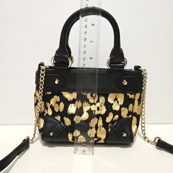 Juicy Couture - Beverly Mini Daydreamer Purse in Black & Gold Leopard Print - Picture 11 of 12